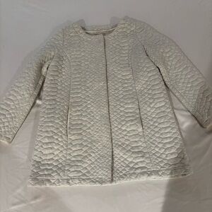 Soft Surroundings Textured Lt Gray Teddy Jacket